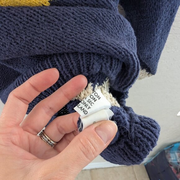 Vintage Aquascutum Knit Sweater Anchor Sailboat Nautical Size M Cotton - Picture 5 of 6